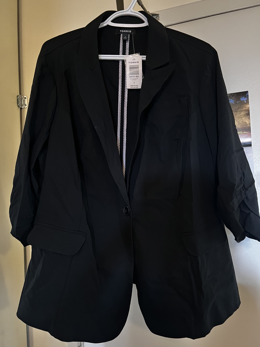 Brand New-Torrid Black RNS Blazer - Size 2