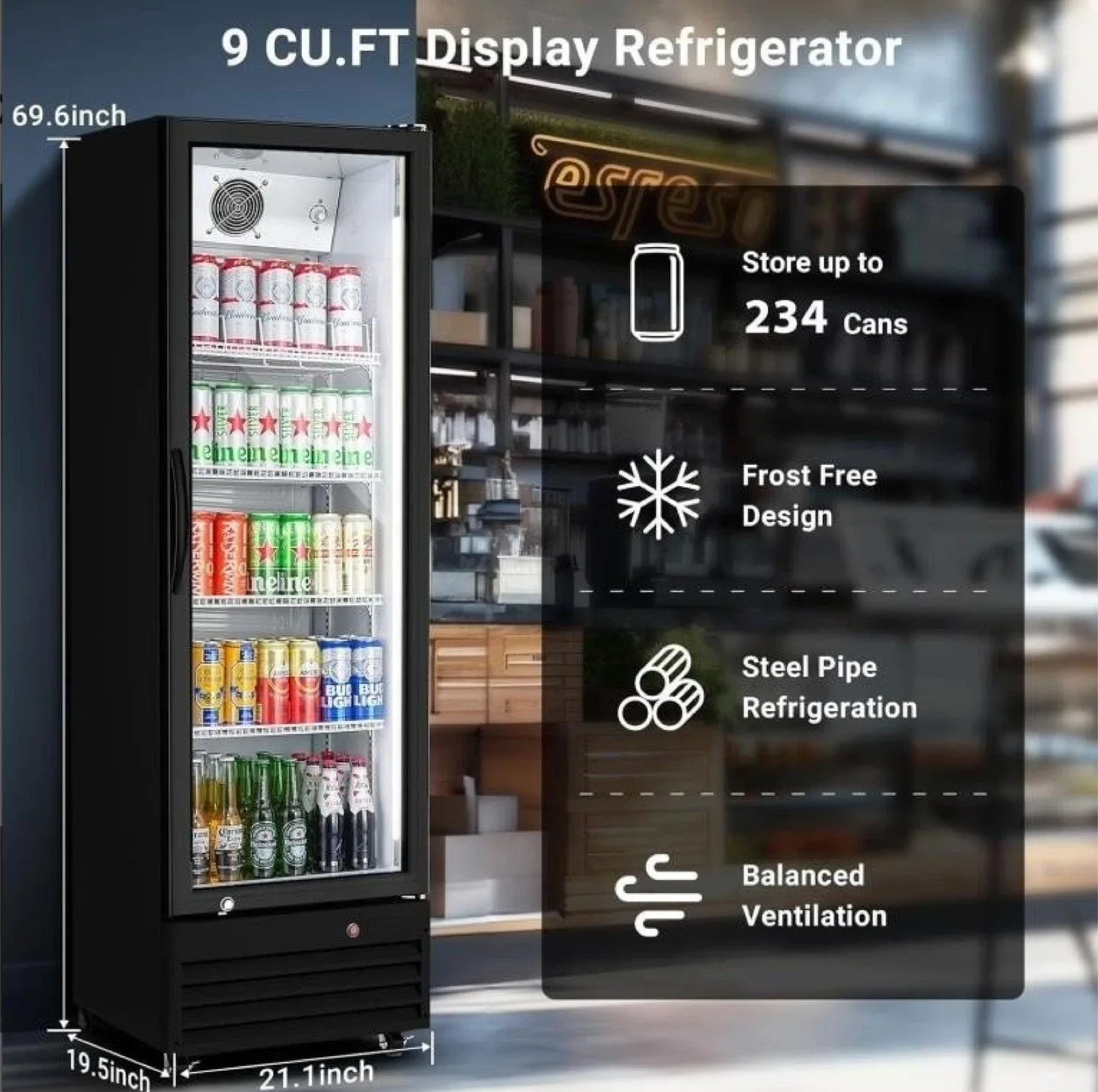 9 CU.FT Display Refrigerator - Like New! image indicator(2)