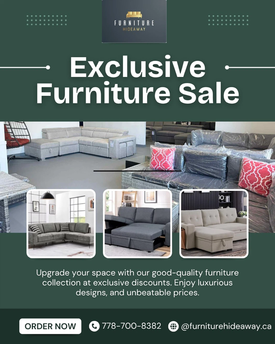 Sleeper & Sectional Couches with Warranty- WEEKEND SALE‼️🛋️