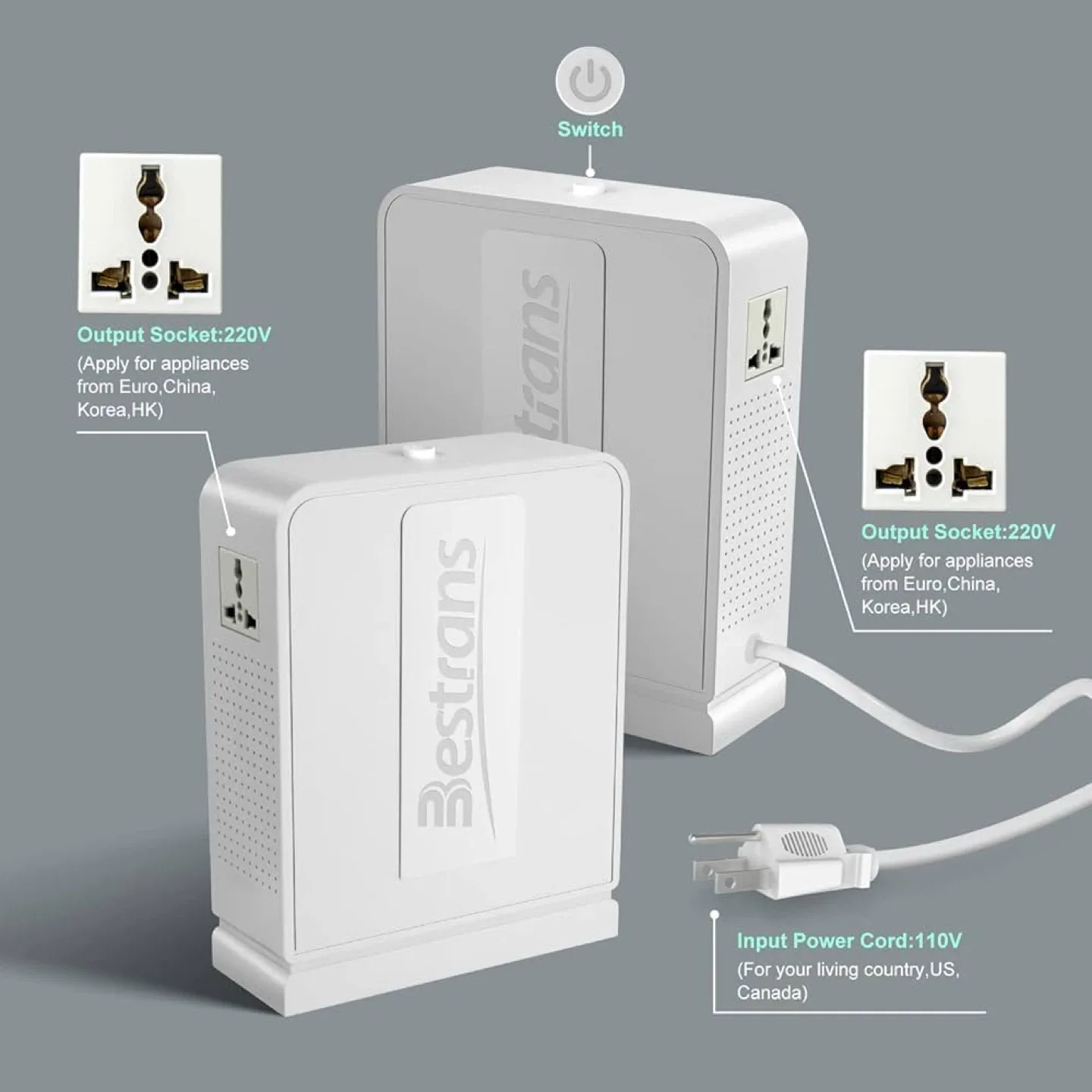 Bestrans Step Up Transformer 120V to 220V image indicator(2)