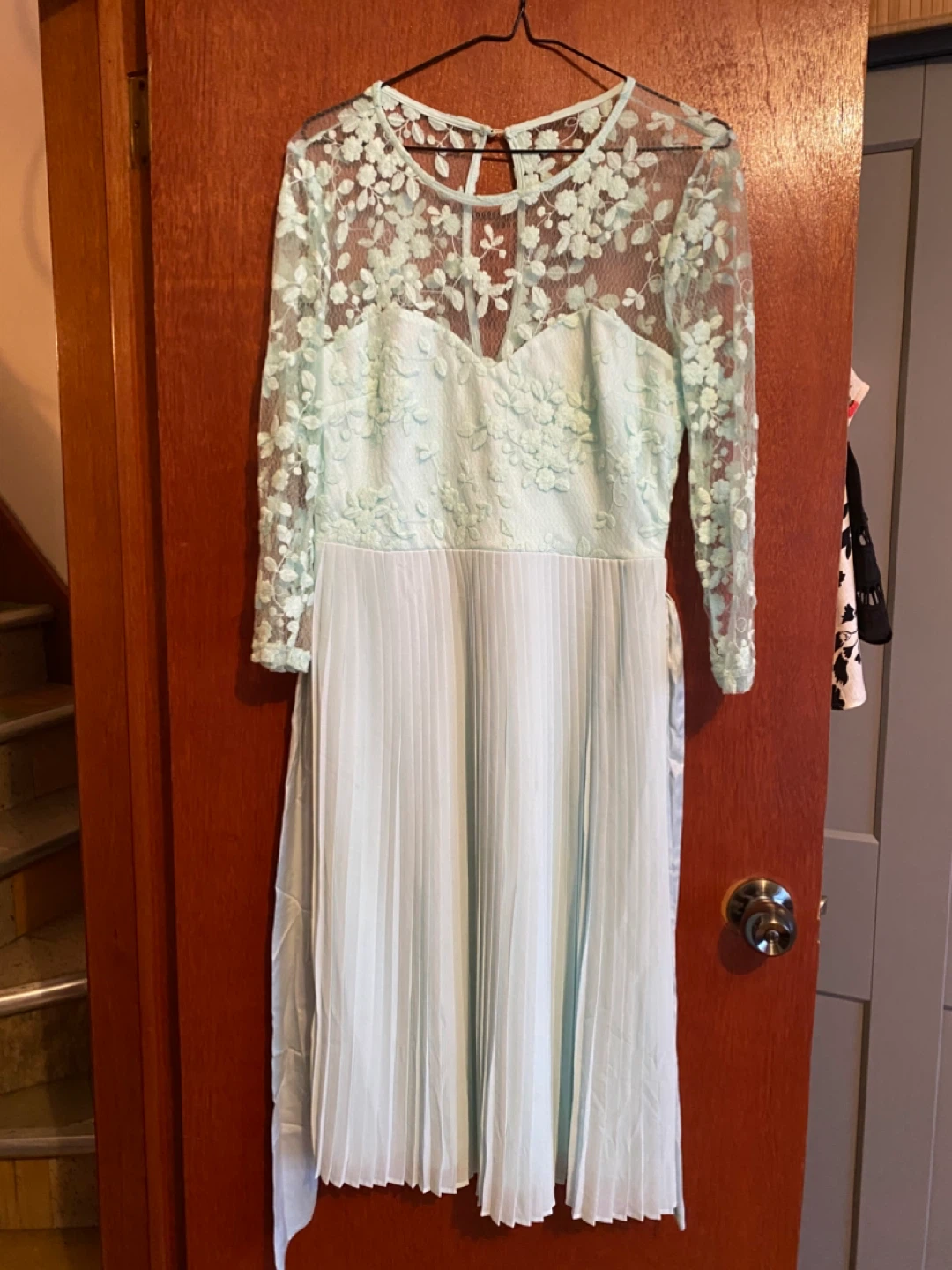 Le Chateau Mint Green Lace Dress