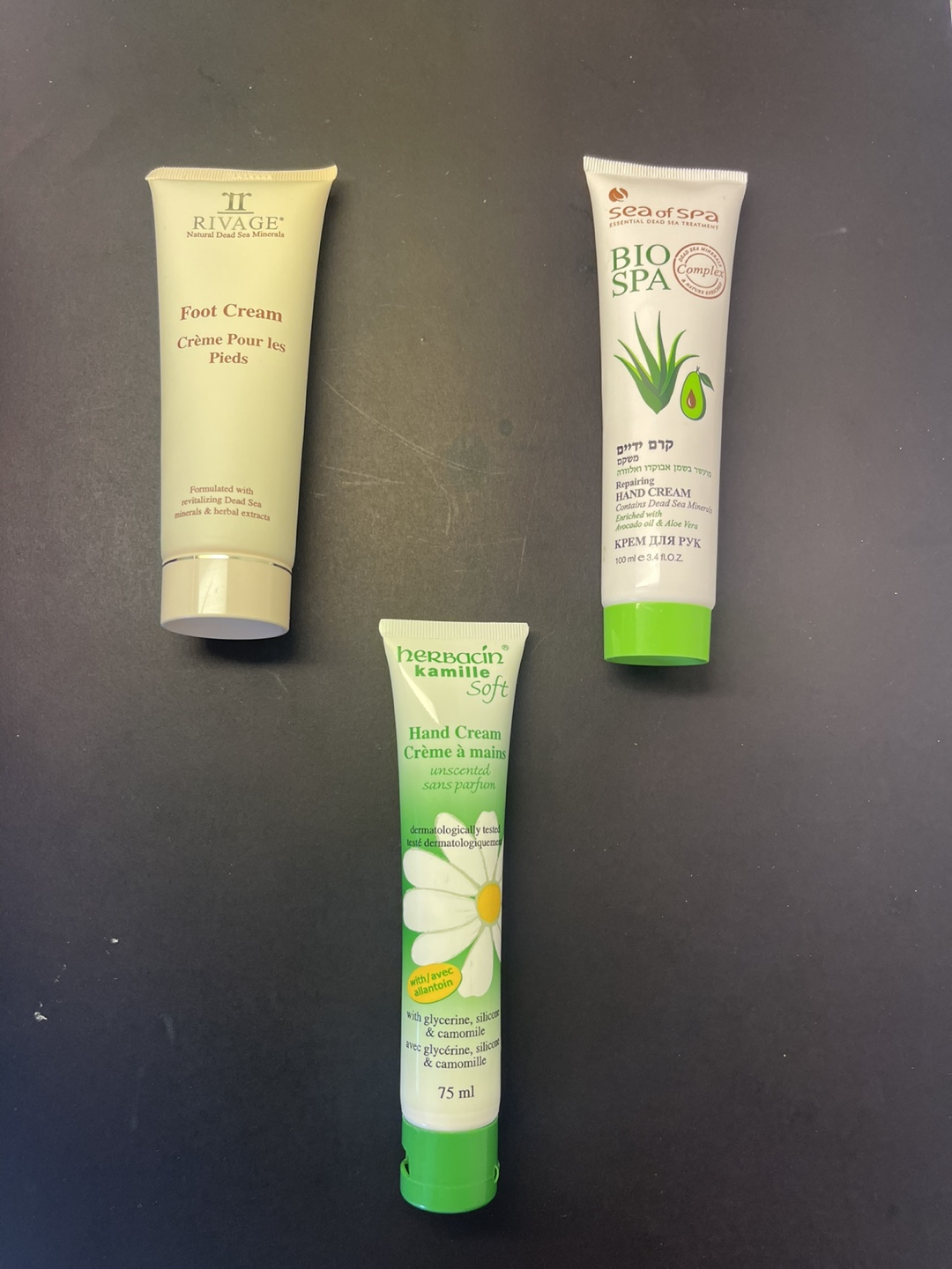 Lot of 3: Rivage, Sea of Spa, Herbacin Hand Creams