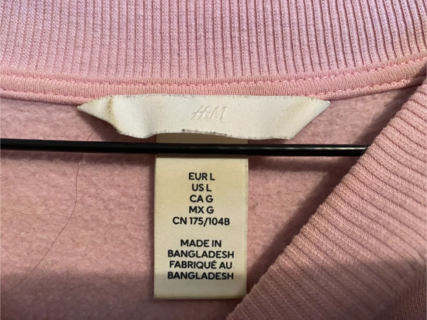 H&M Pink Crop Sweatshirt - Size Large - photo 2