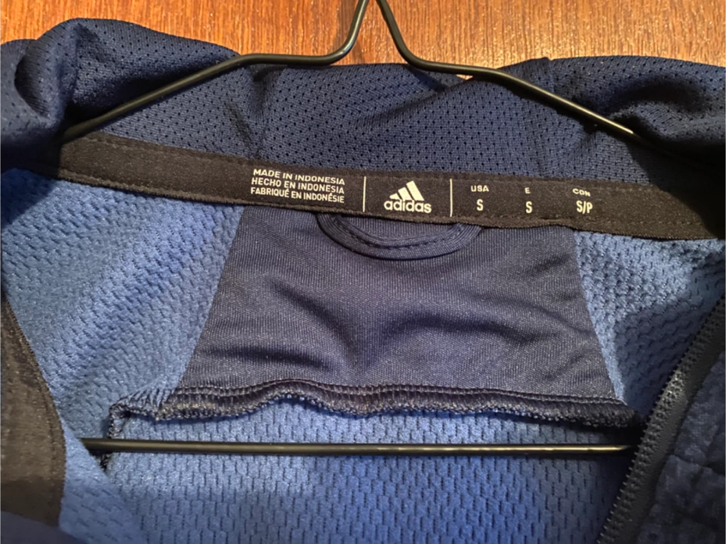 Adidas Blue Zip-Up Hoodie - Size Small - photo 2
