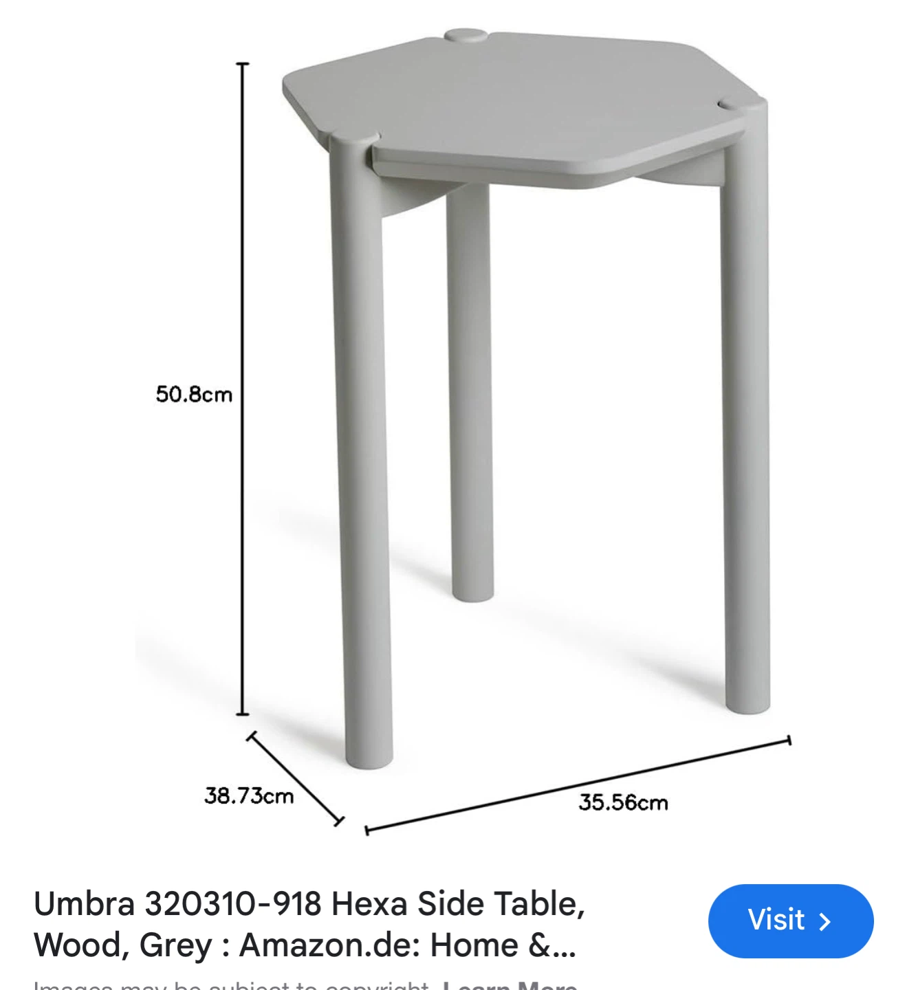 Umbra Hexa Side Table - White & Blue - photo 5