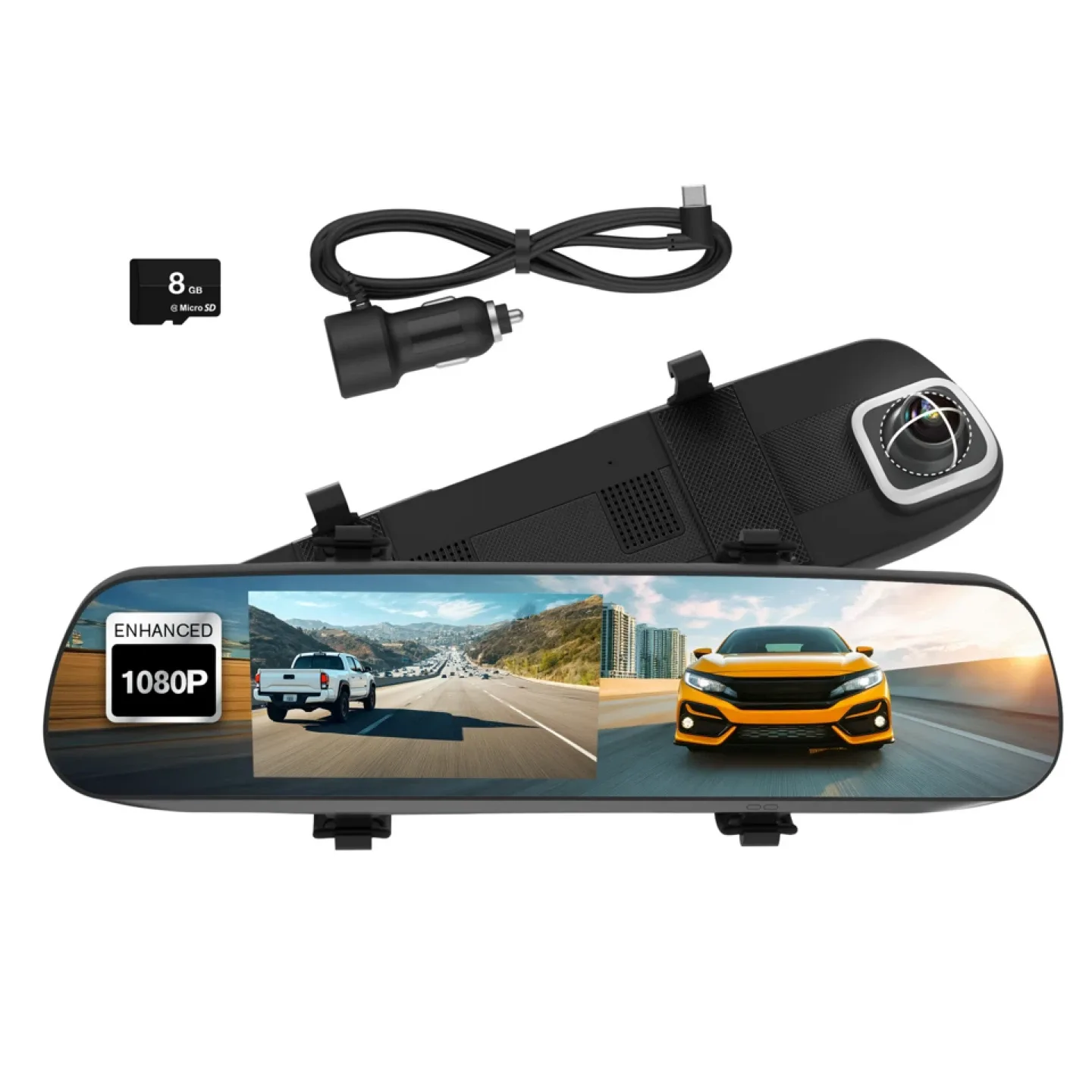 Mirror & Dashcam 2-in-1 Crystal Clear 1080p thumbnail