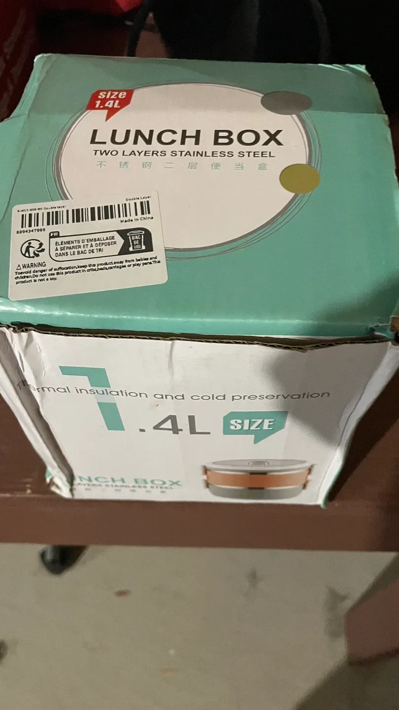 Two Layer Stainless Steel Lunch Box 1.4L image indicator(4)