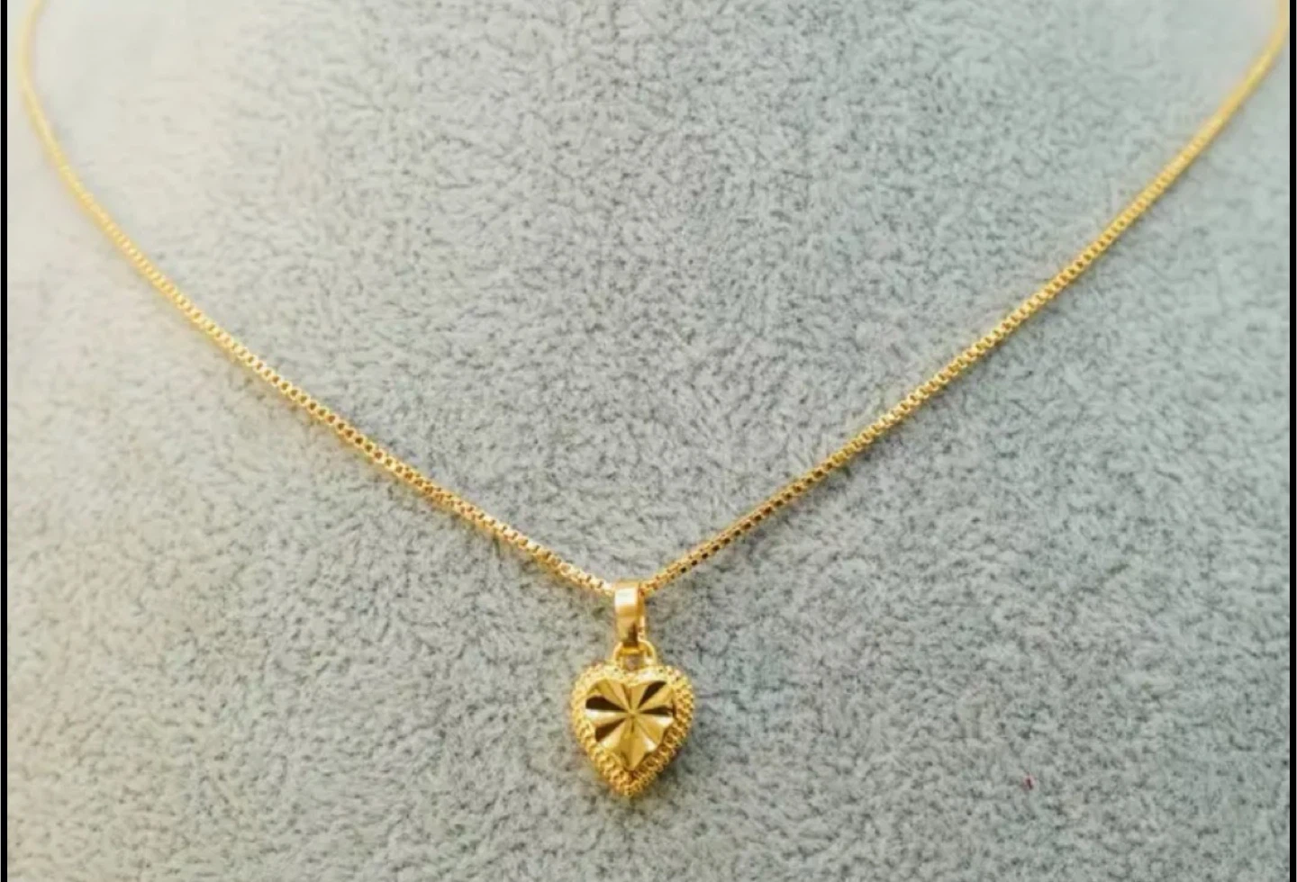 18 karat gold plated Heart Pendant Necklace $26
