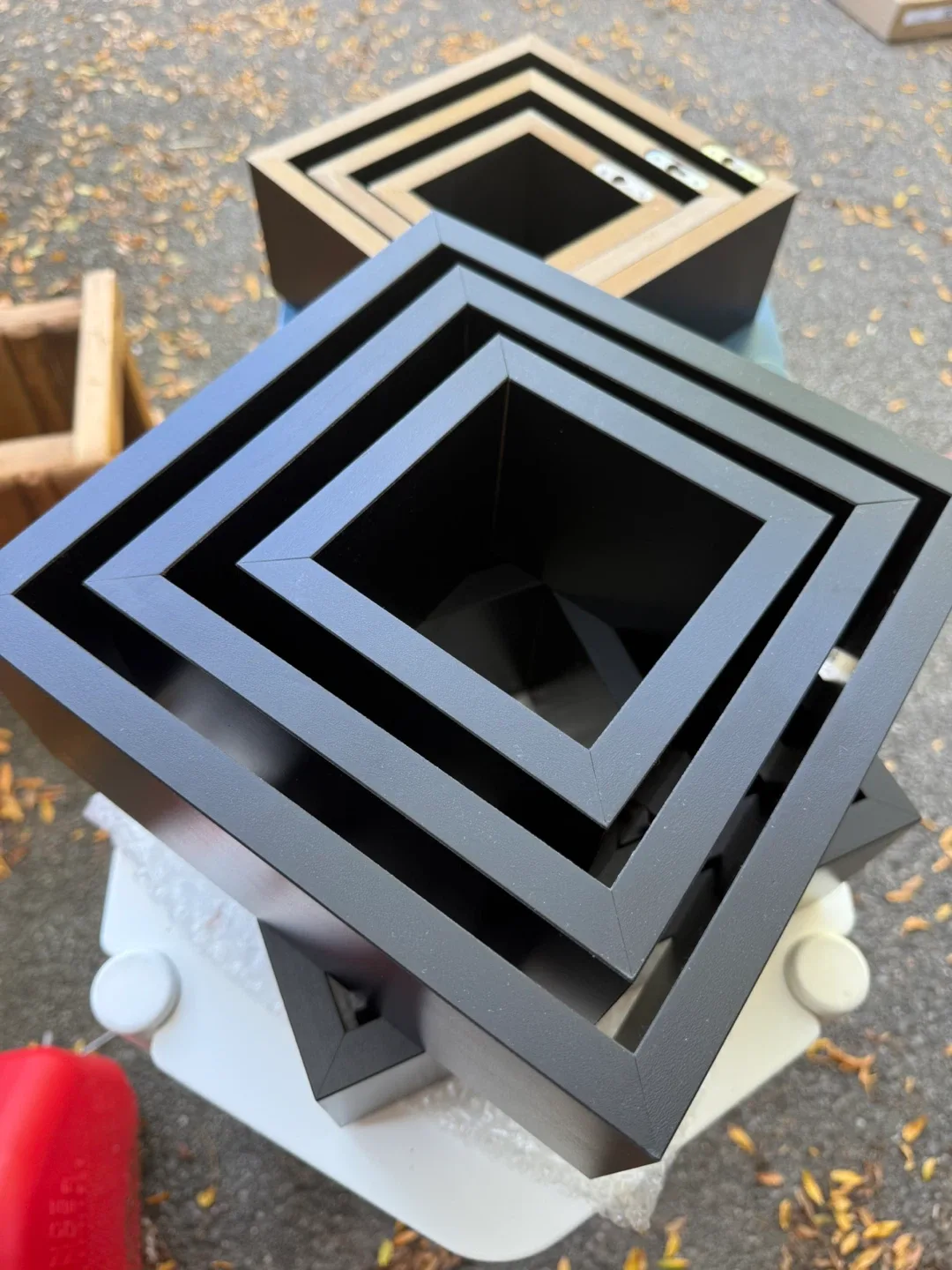 3x Nesting Wall Cubes - Black thumbnail
