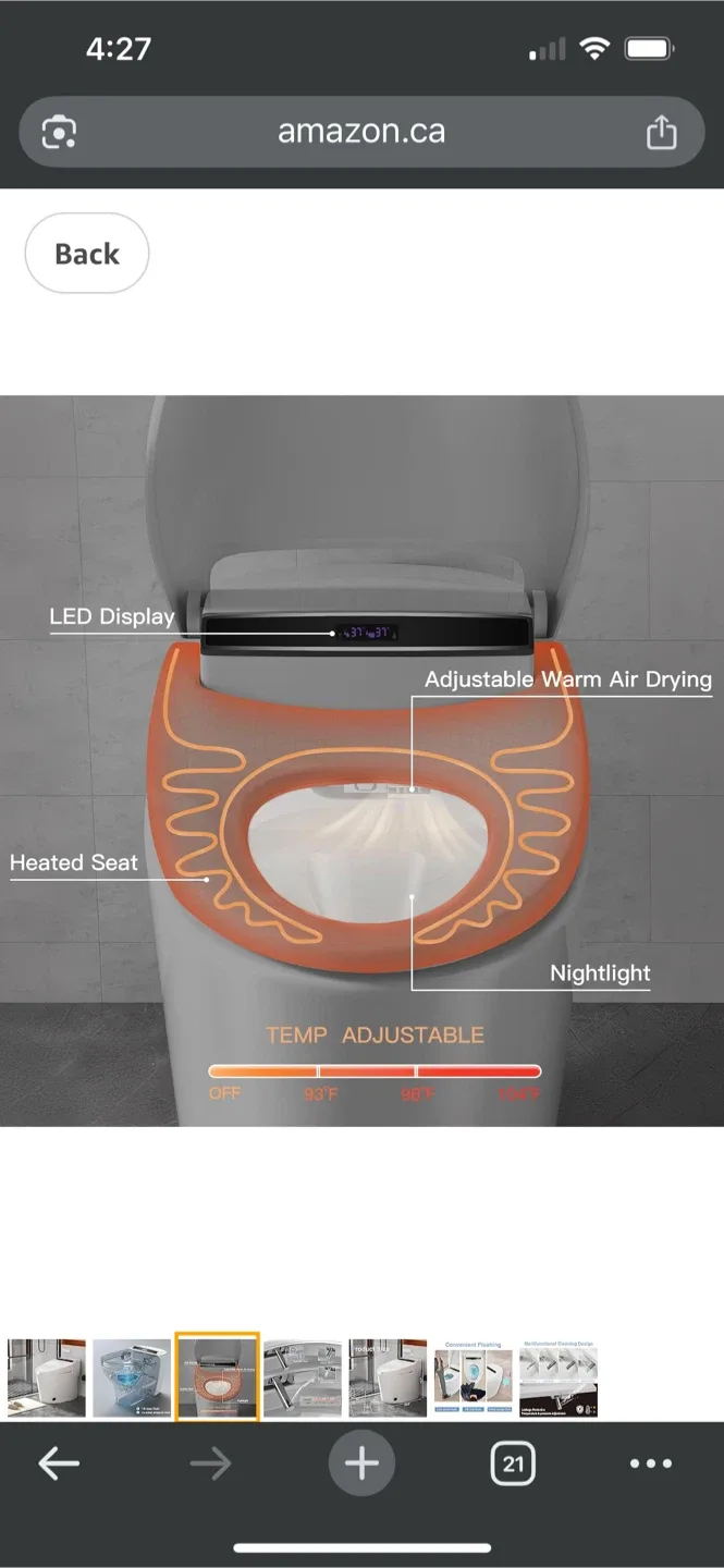 Smart Toilet CSA Certified, Unopened, Great Value image indicator(7)