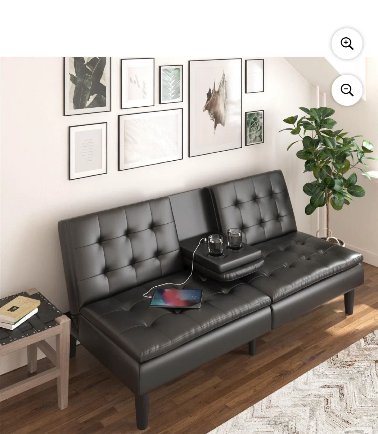 Black Futon Sofa Bed image indicator(4)