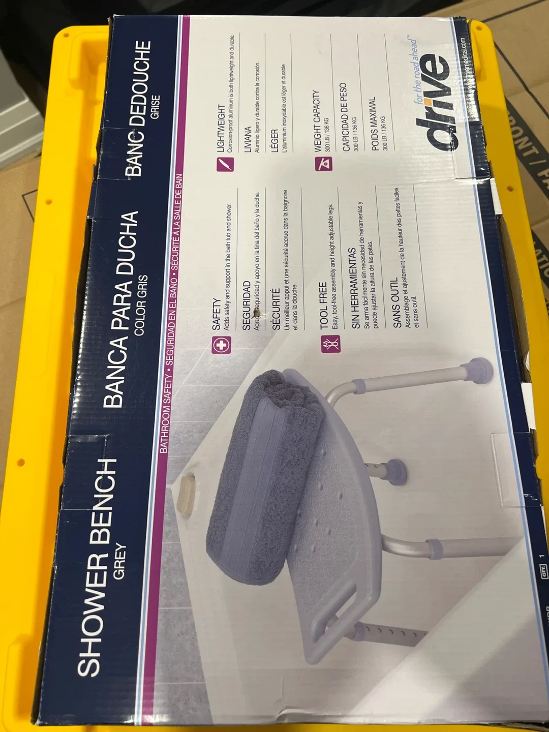 Drive Grey Shower Bench - New in Box image indicator(4)