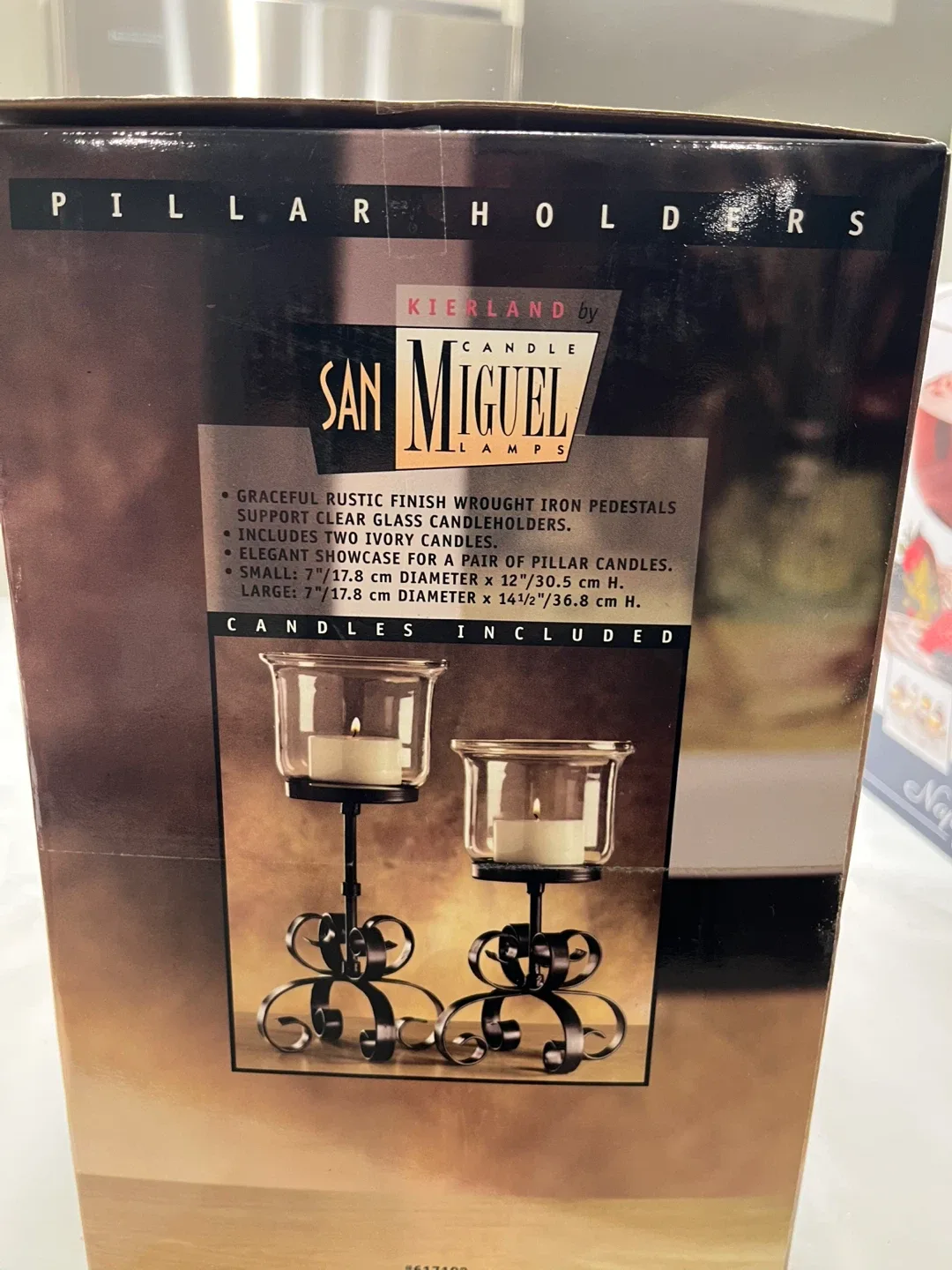 San Miguel Candle Lamps Pillar Holders - New in Box! image indicator(2)