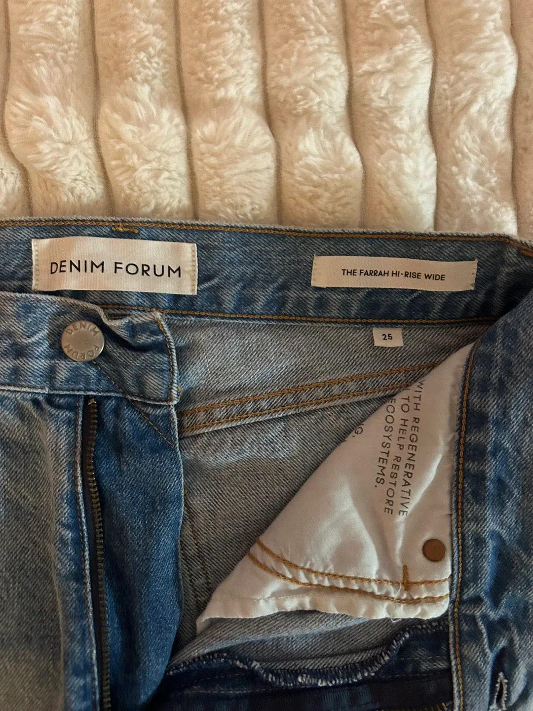 Denim Forum The Farrah Hi-Rise Wide Jeans image indicator(4)