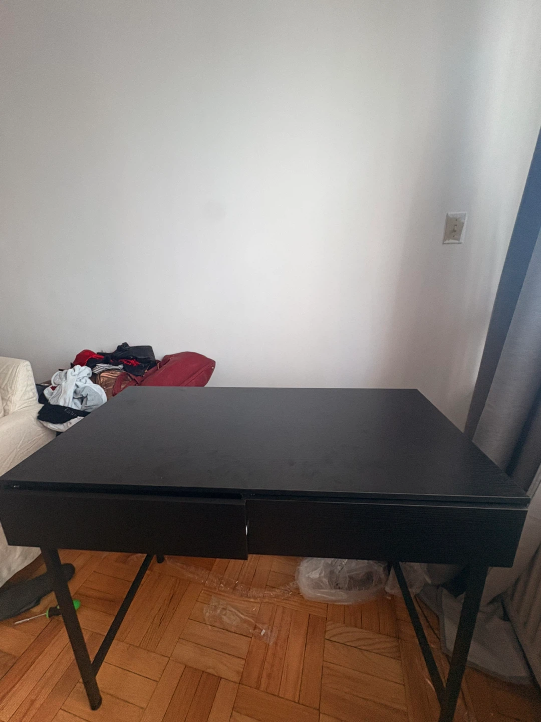 Black Desk with Drawer - photo 2