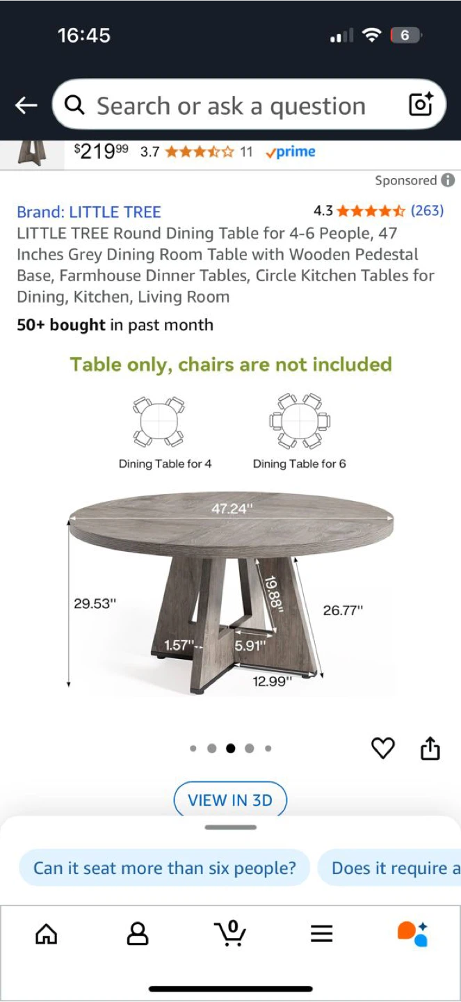 Round Dining Table - Wood Finish - photo 2