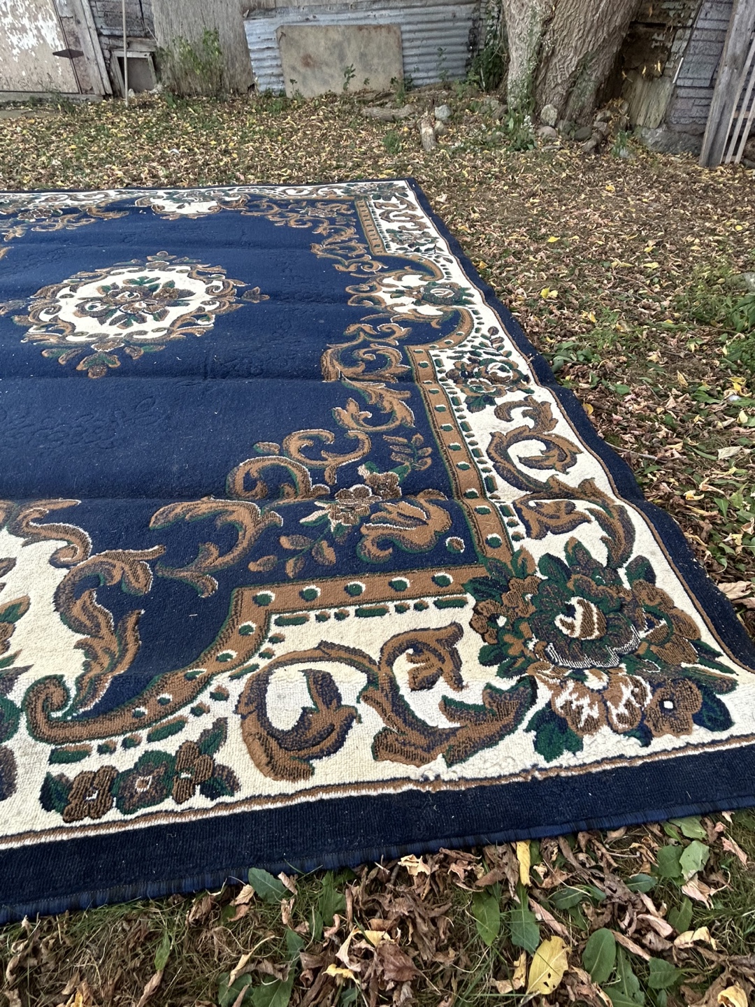 Vintage Style Blue Floral Rug🧡