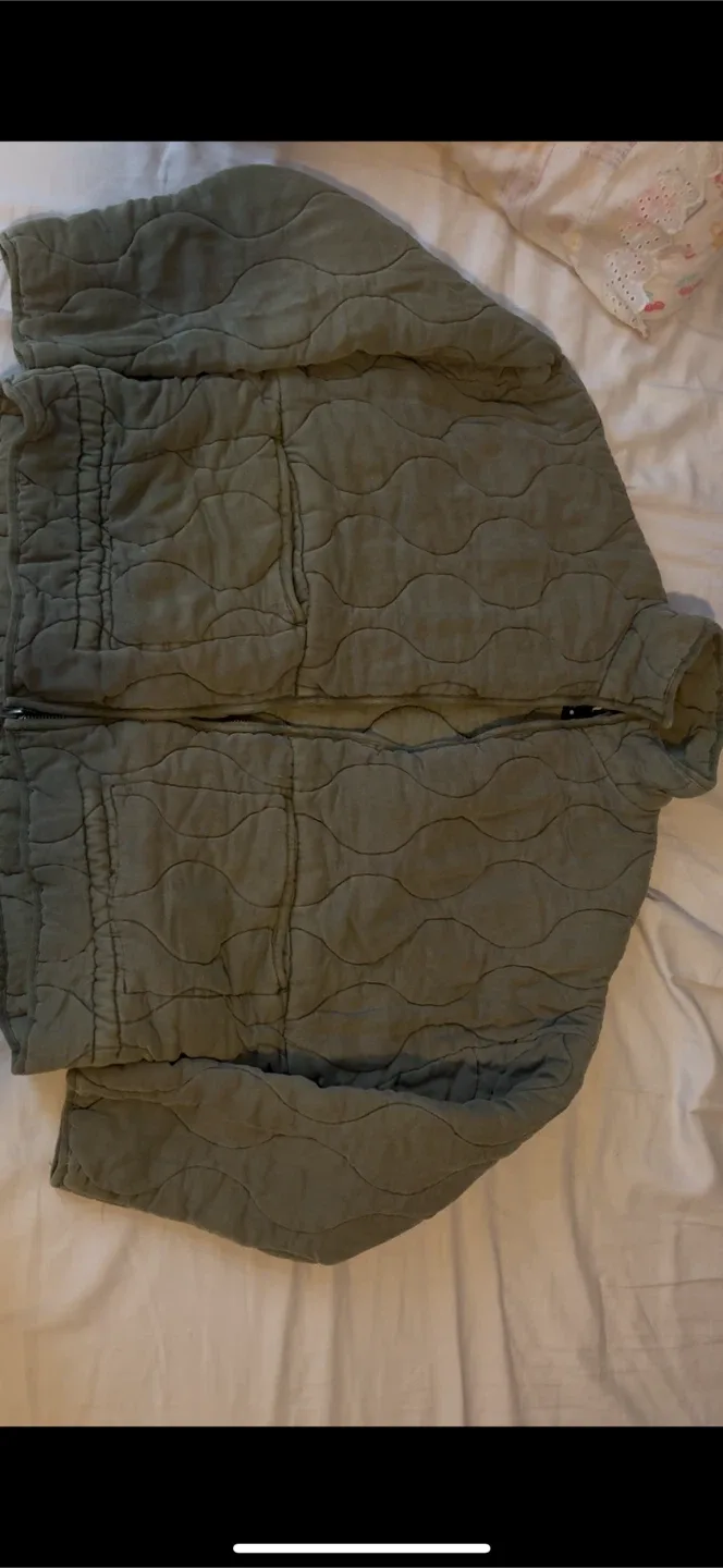 Quilted Jacket - Olive Green thumbnail