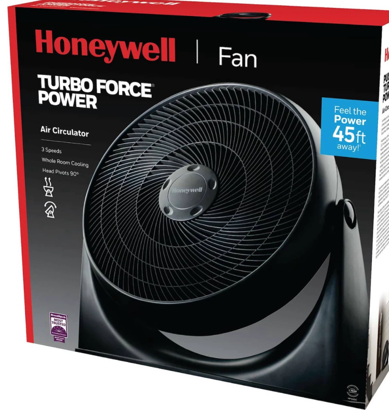 Honeywell Turbo Force Power Fan - Black - photo 2