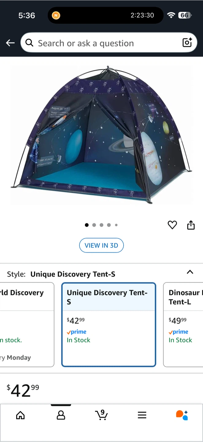 Unique Discovery Kids Play Tent