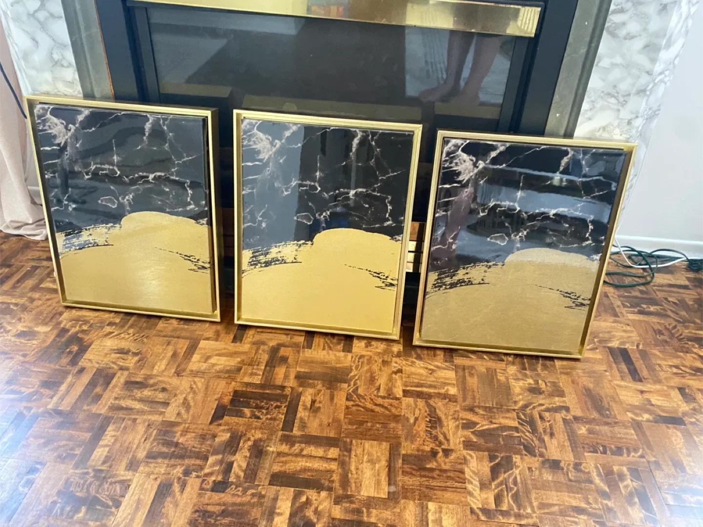 Set of 3 Linden Ave Wall Coverings Art image indicator(2)