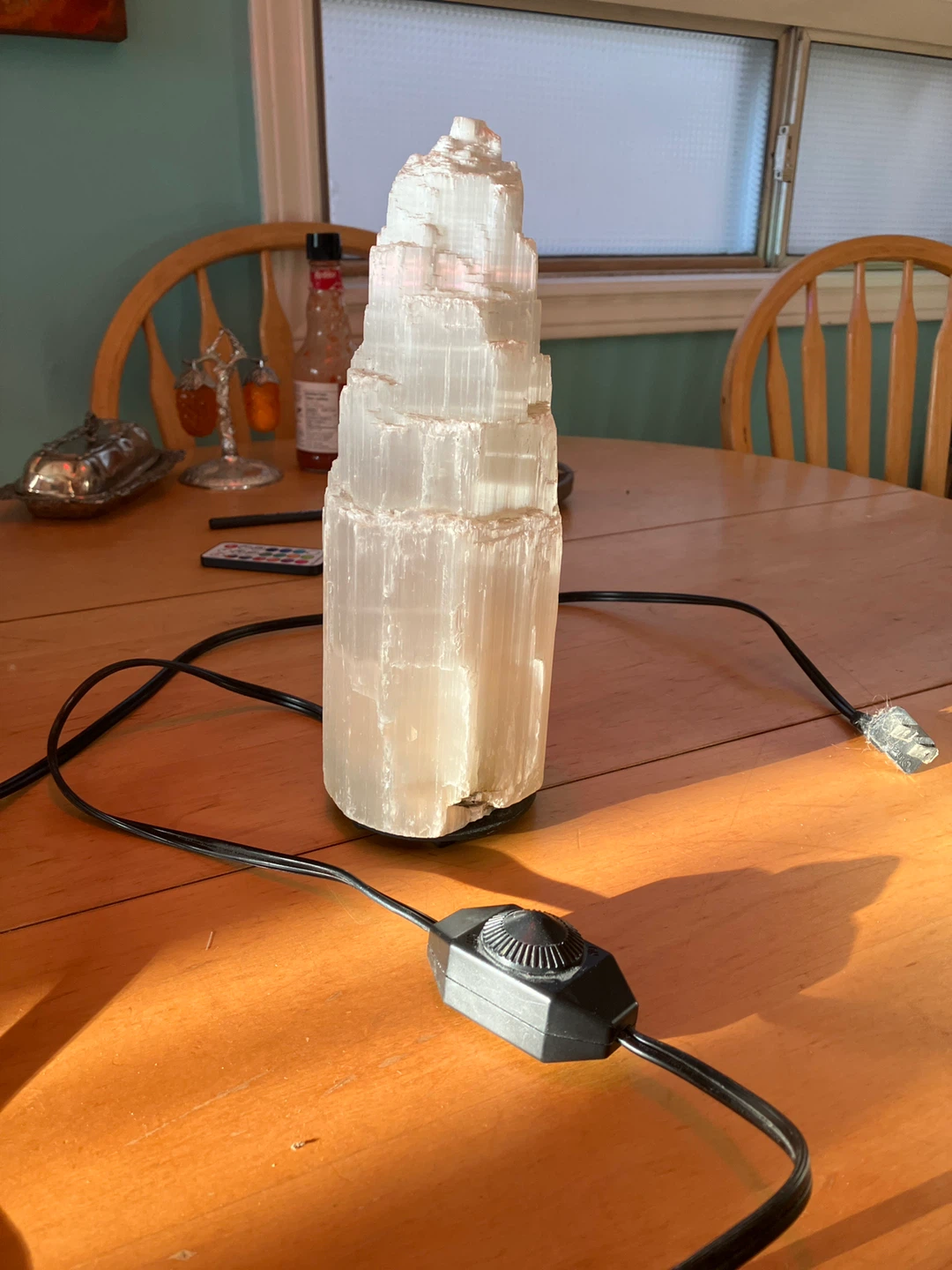 Selenite table lamp with dimmer - photo 2