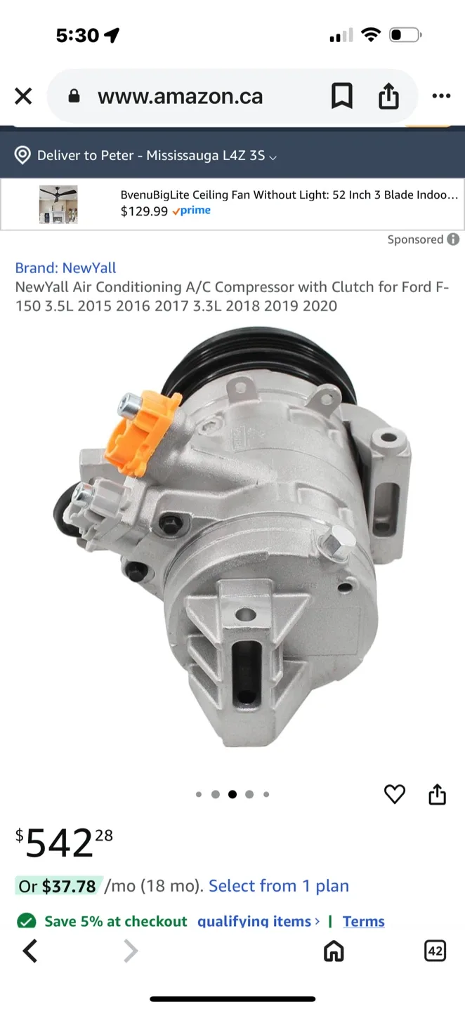 NewYall A/C Compressor for Ford F-150 image indicator(2)
