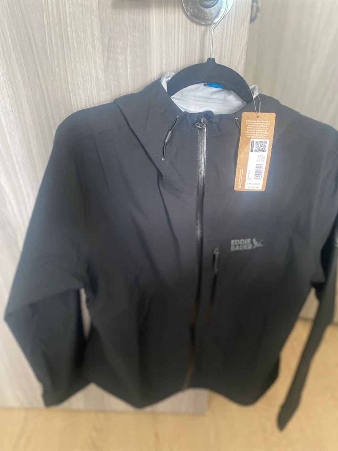 Eddie Bauer Black Rainfoil Packable Jacket - photo 2