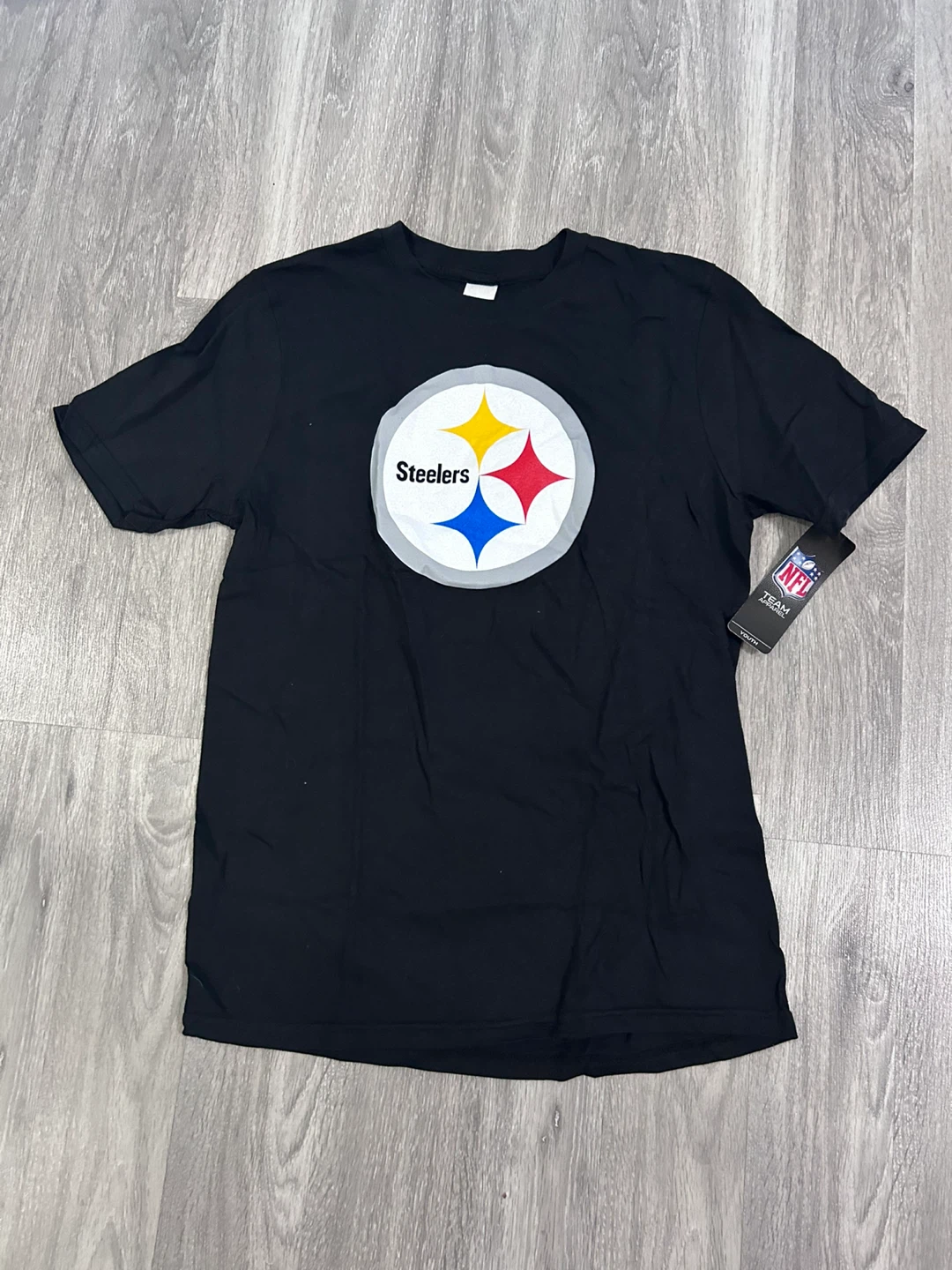 Steelers Youth L (14/16) T-Shirt - Black