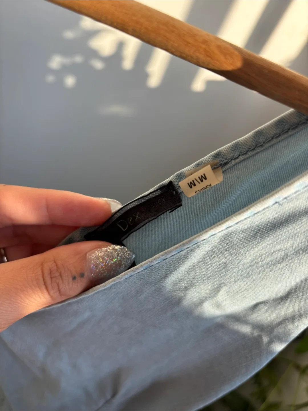 Dex Light Wash Denim Dress - Size M/M image indicator(4)