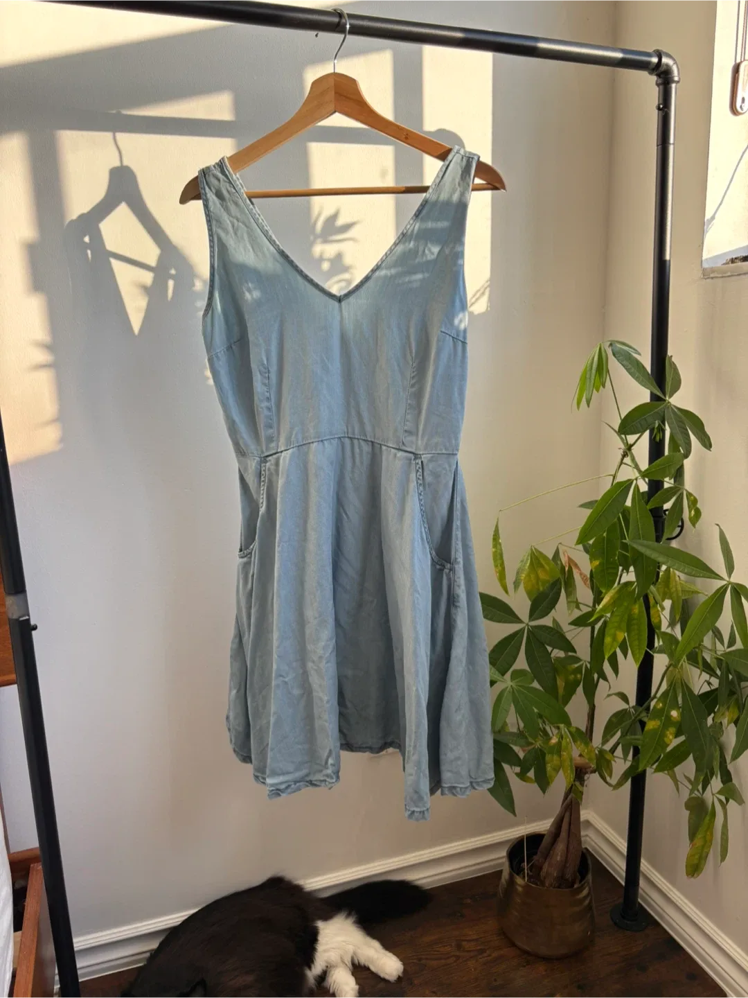 Dex Light Wash Denim Dress - Size M/M thumbnail