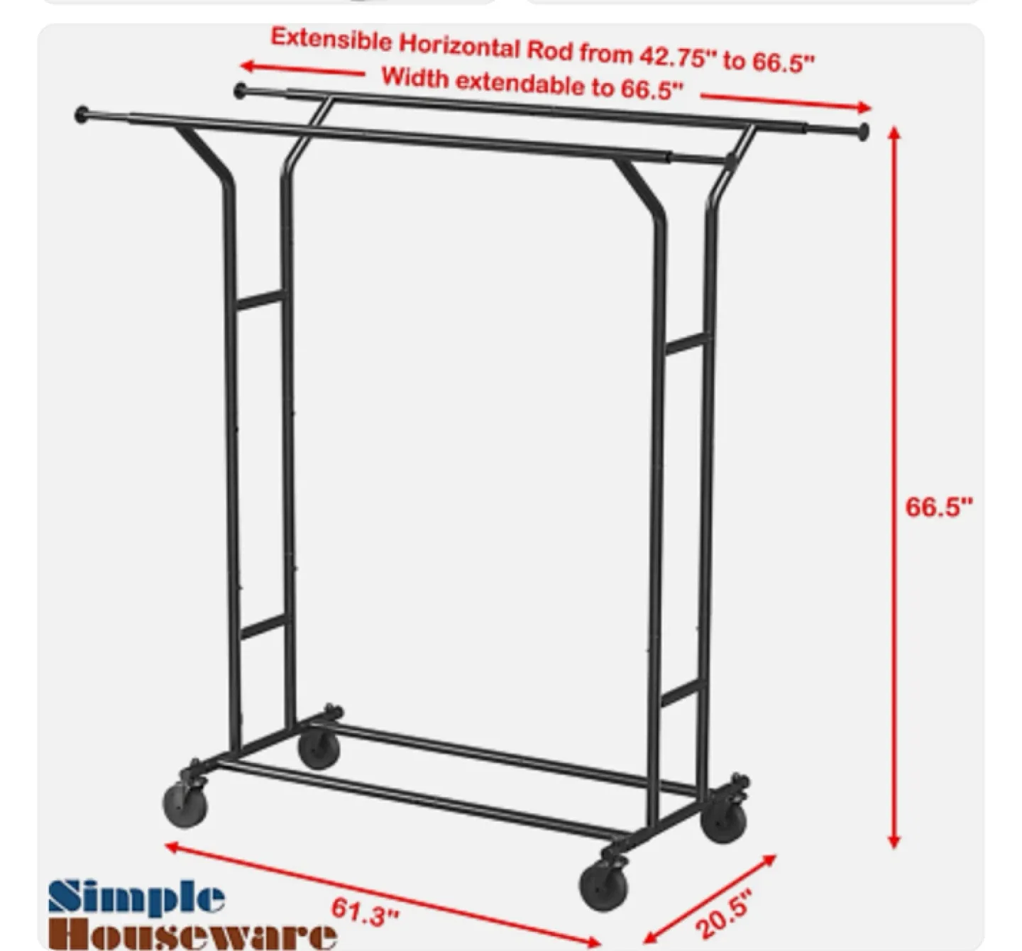 Double Rail Clothing Rack image indicator(2)