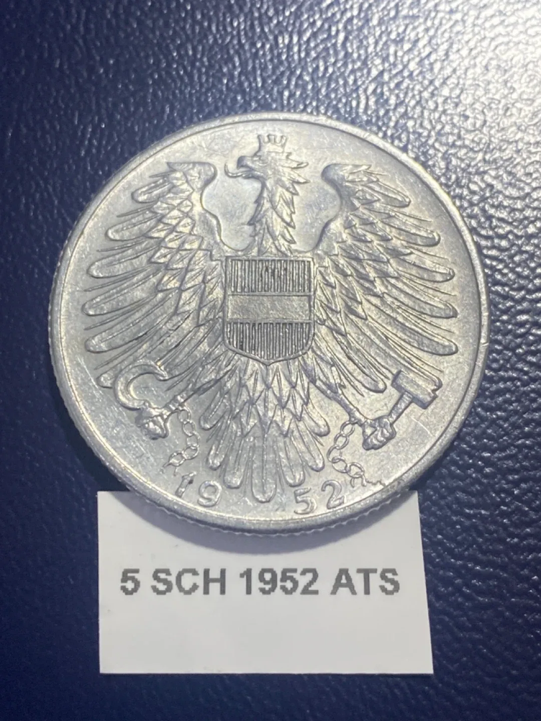 Austrian 5 Schilling Coin - 1952 thumbnail