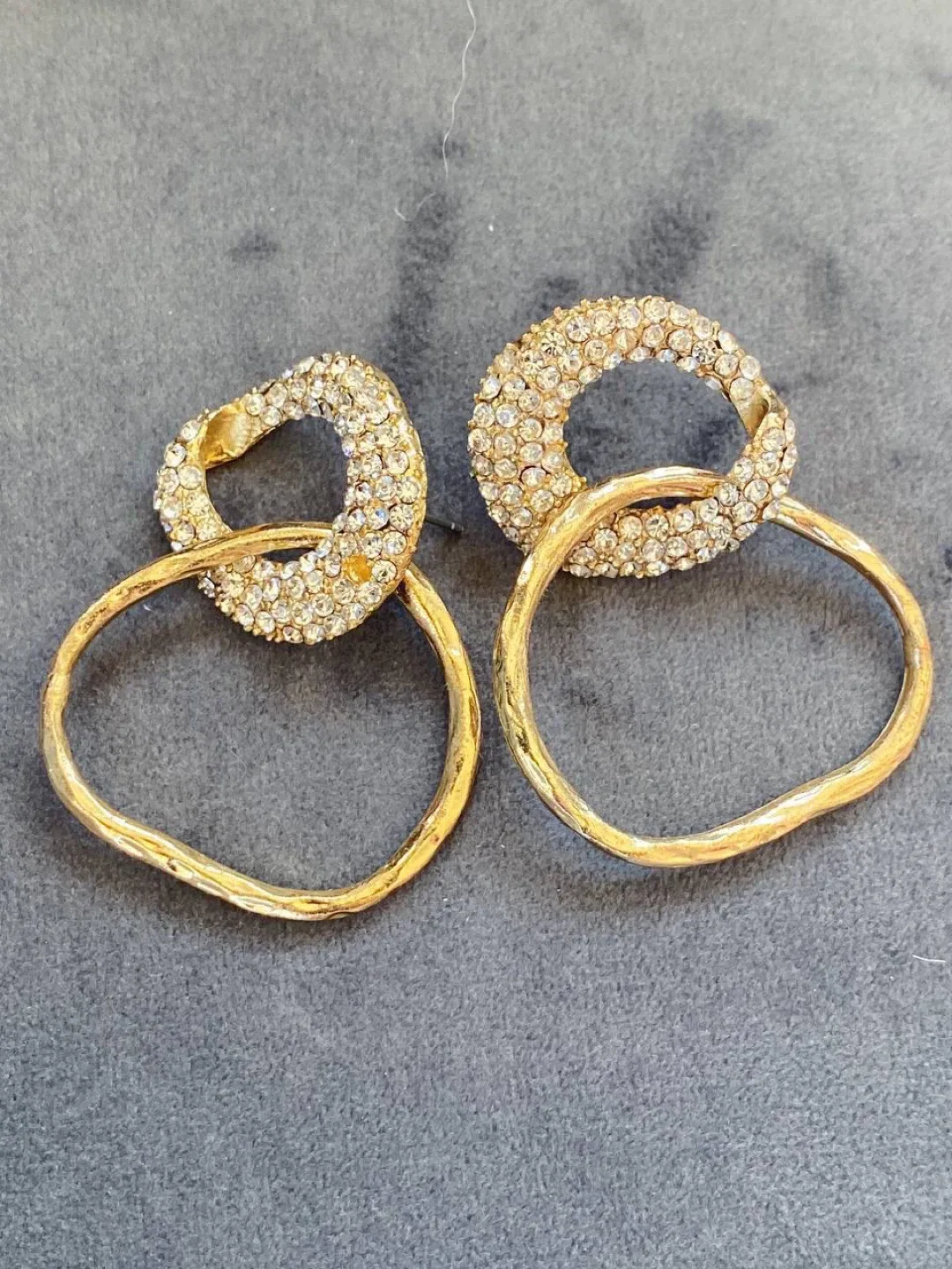 Gold Statement Earrings , Mango thumbnail