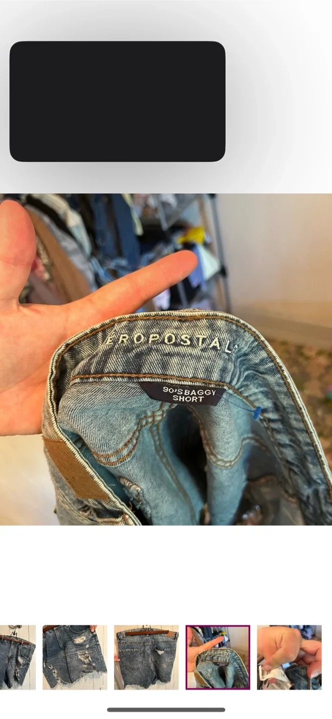 Aeropostale 90s Baggy Denim Shorts image indicator(5)