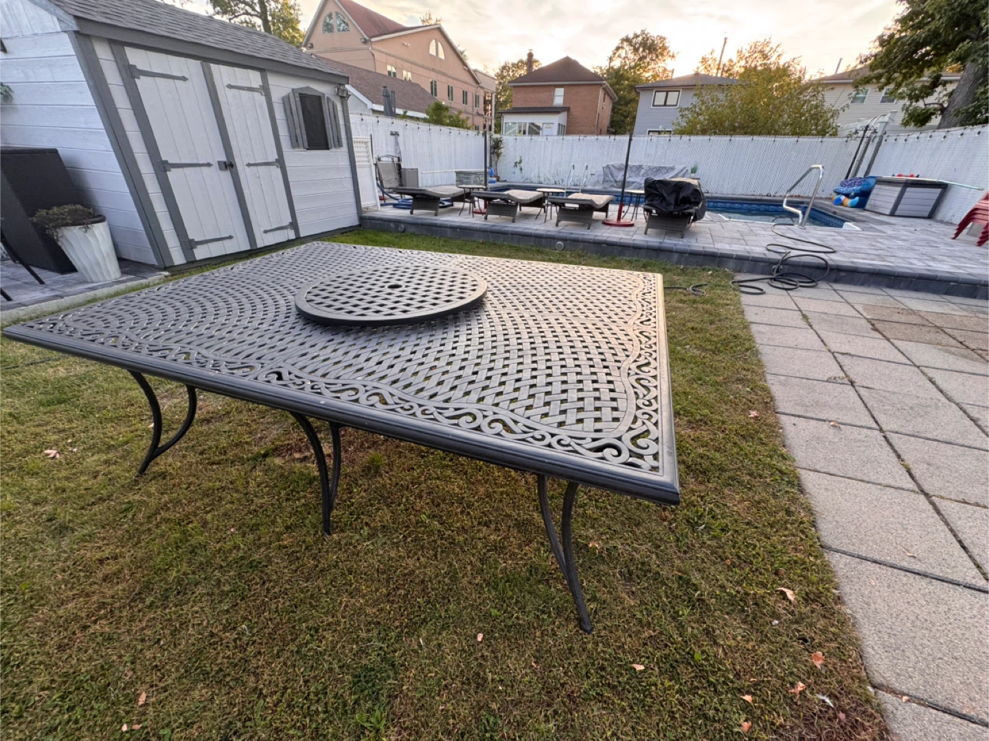 Outdoor Patio Dining Table - Cast Aluminum - photo 3