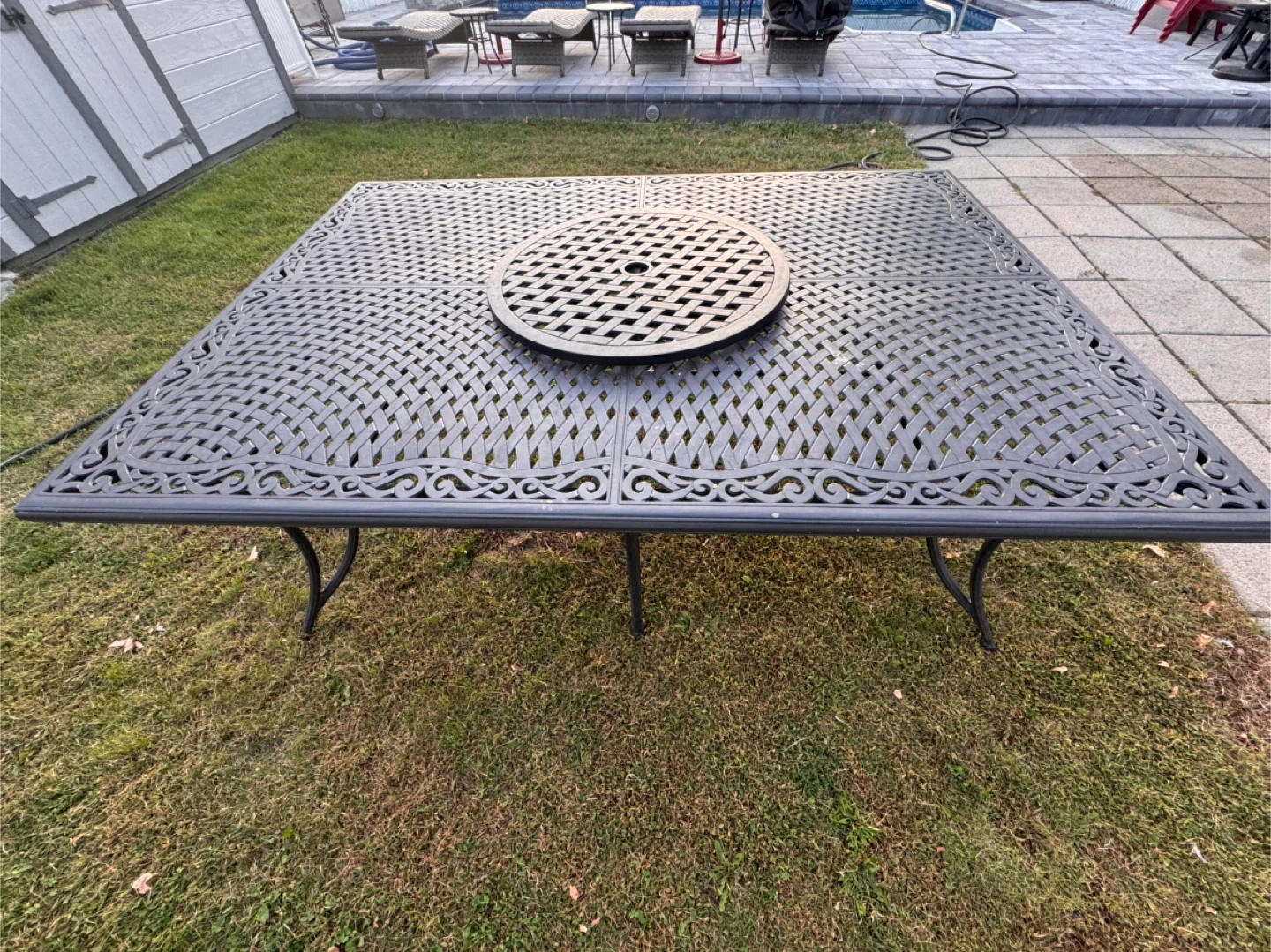 Outdoor Patio Dining Table - Cast Aluminum