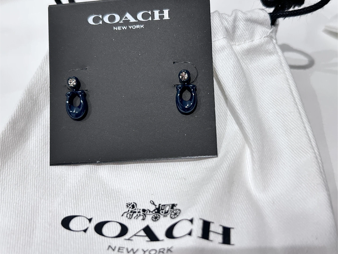 Brand new Coach Signature C small Earrings