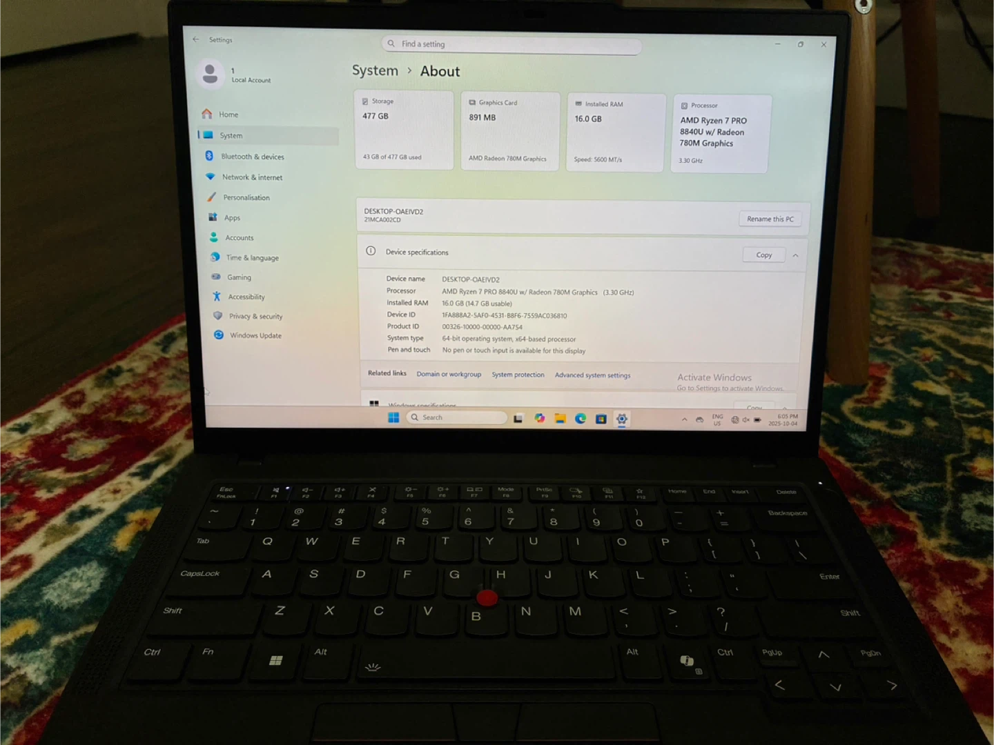 Lenovo ThinkPad T14 Gen 5 | Ryzen 7 Pro | Business-Class Laptop - photo 3