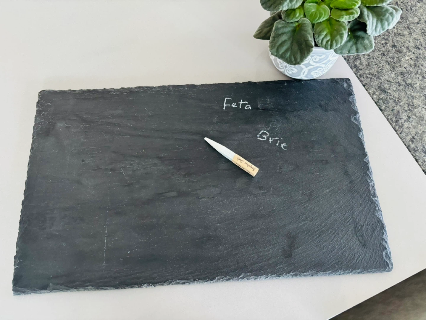 Crate & Barrel Cheese Board with Chalk