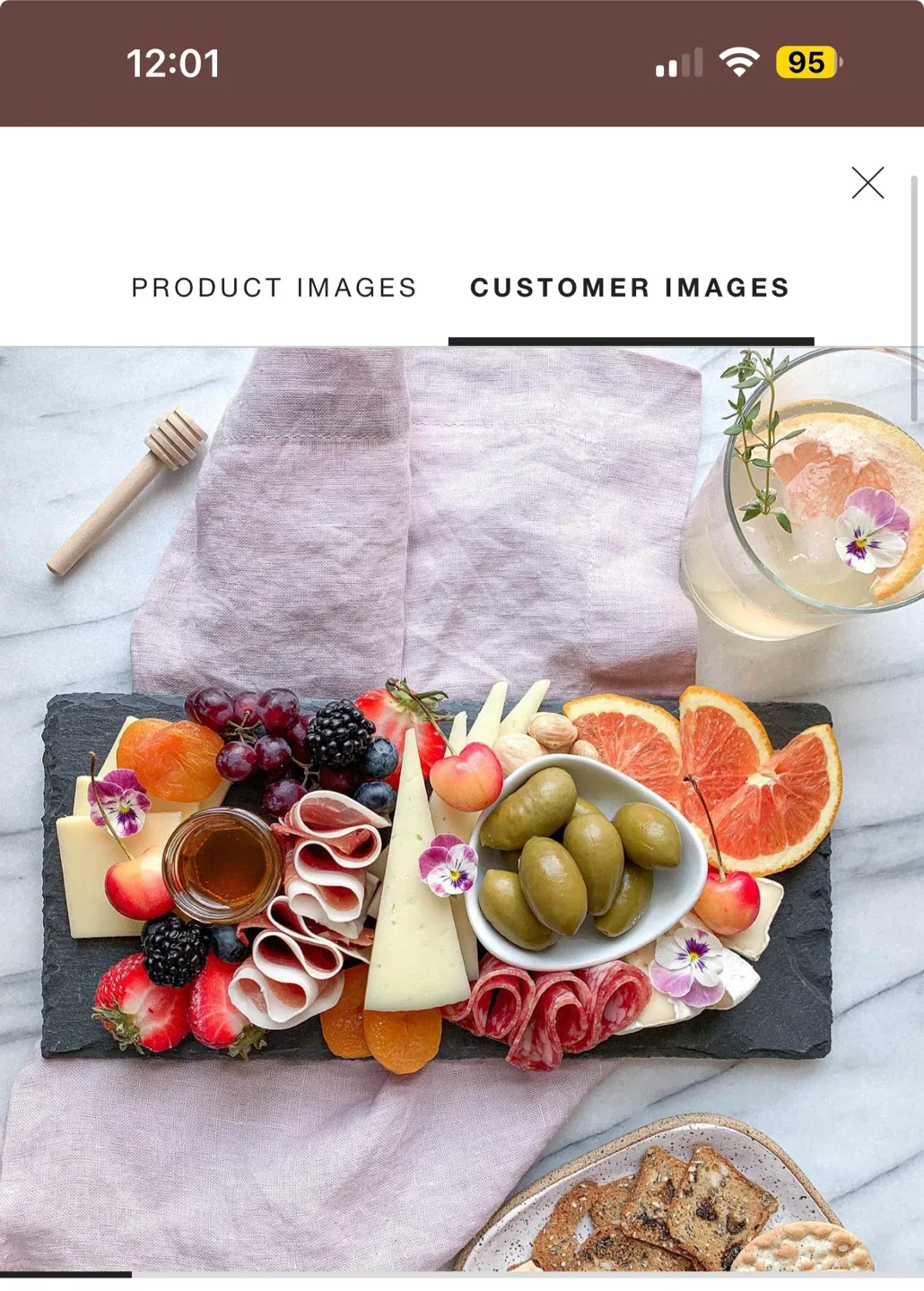Crate & Barrel Cheese Board with Chalk image indicator(6)
