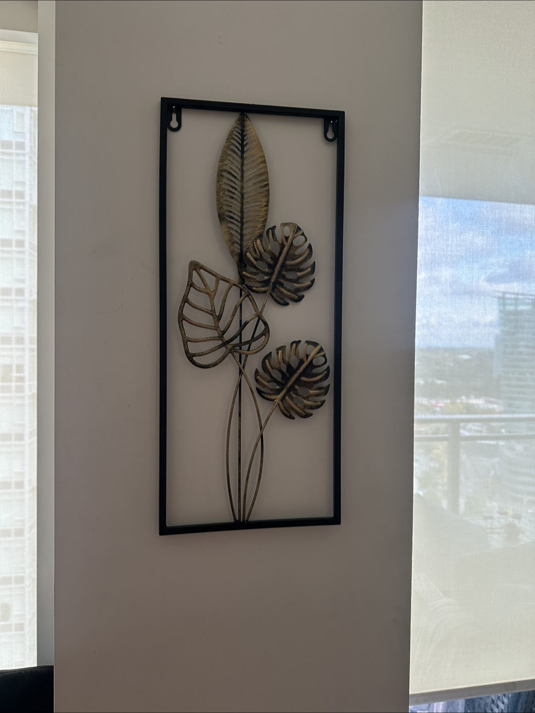 Metal Leaf Wall Art Decor - photo 2