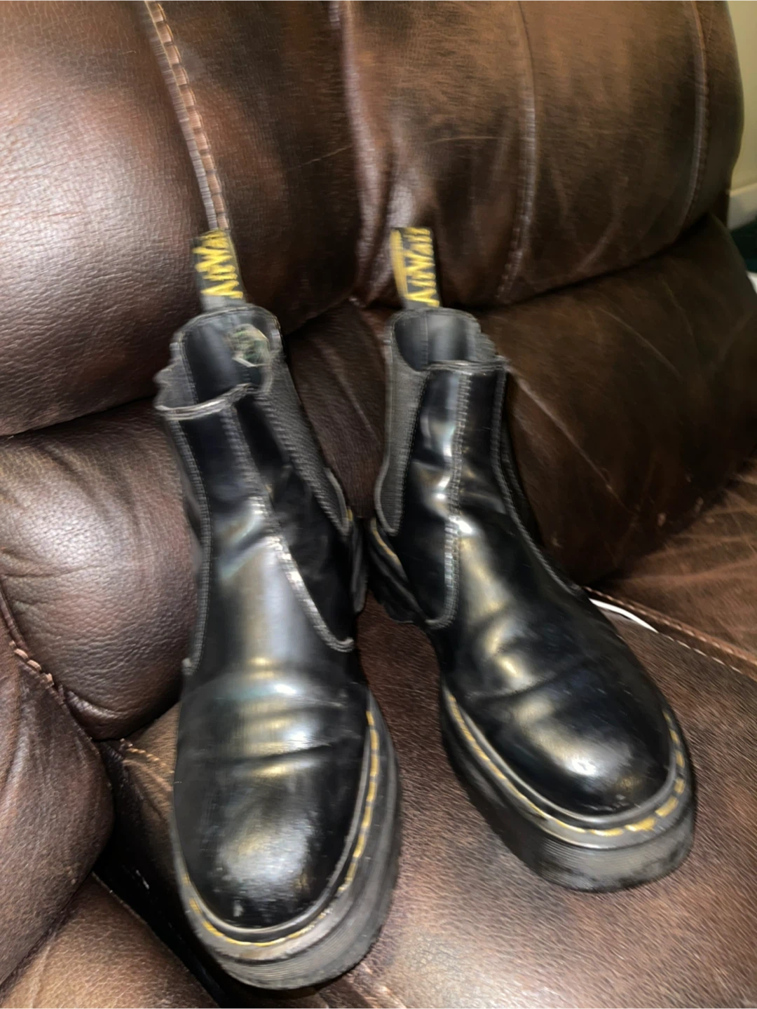 Dr. Martens Platform Chelsea Boots, Size US 10