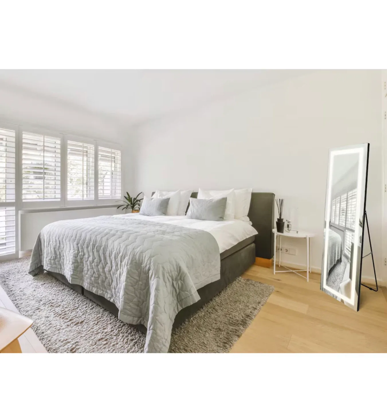 Standing LED full length mirror image indicator(3)