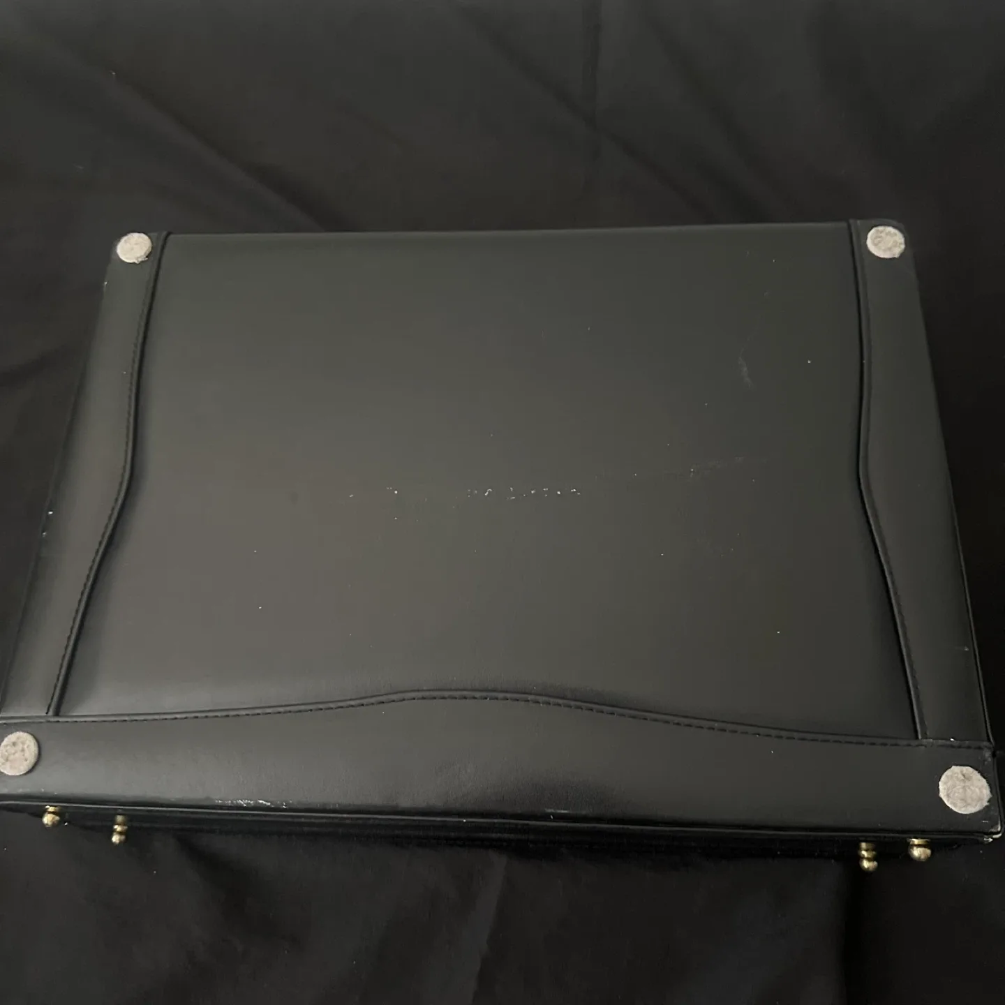 Vintage Black Leather Briefcase image indicator(7)