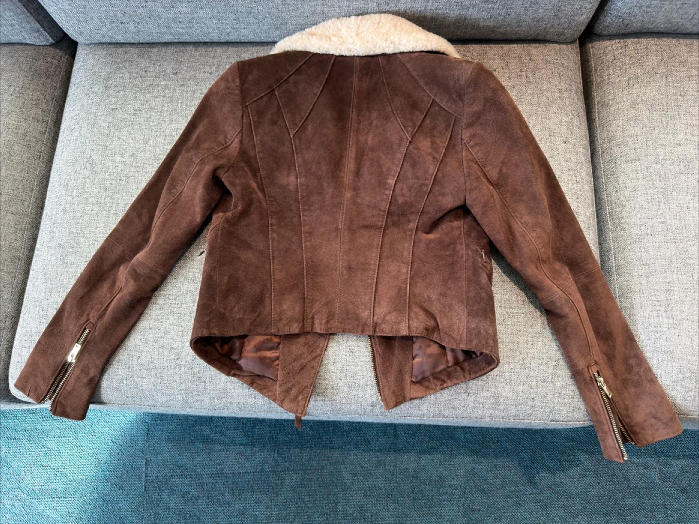 Brown Suede Jacket Size XS (155/76A) image indicator(3)