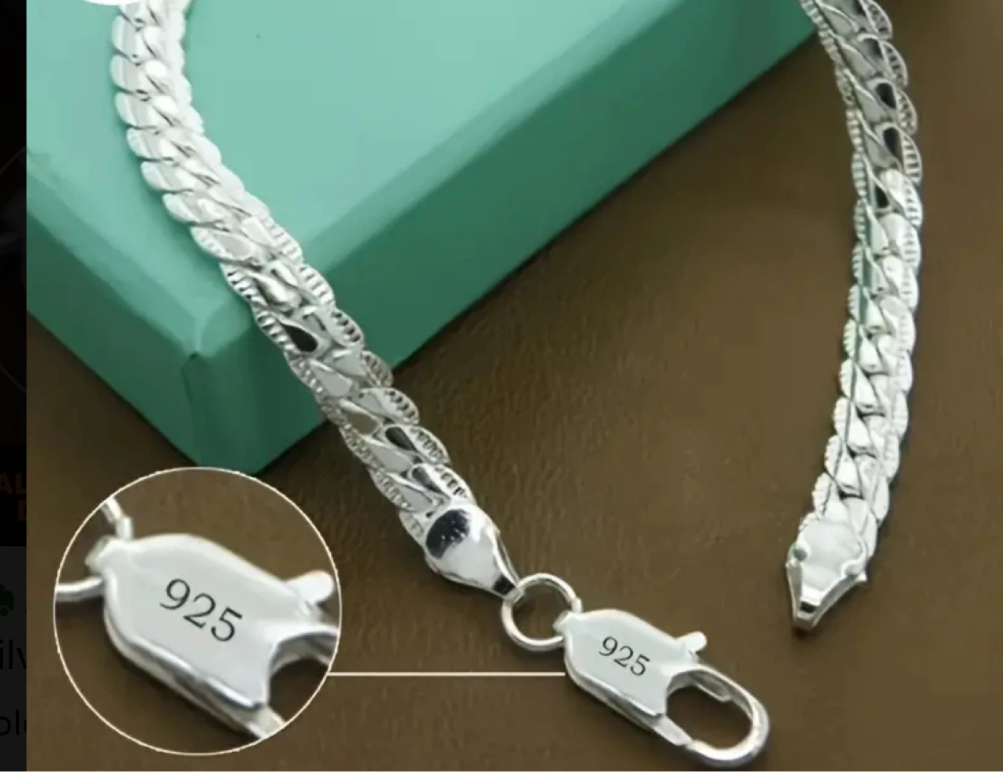 925 Silver Bracelet for $34