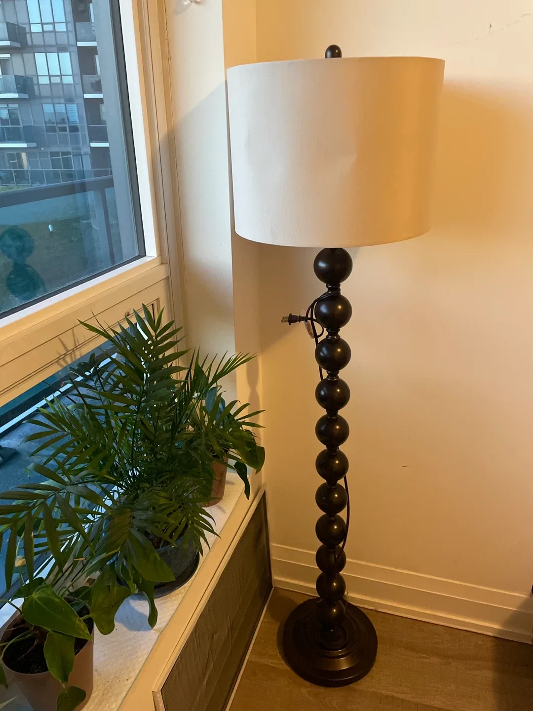 Floor Lamp with Beige Shade thumbnail