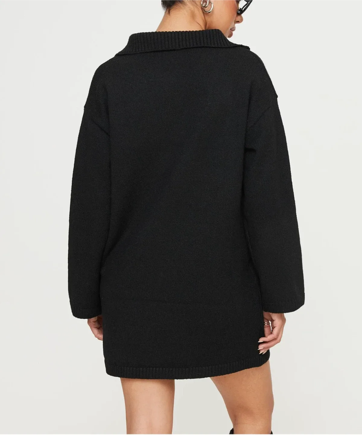 EUC Princess Polly Zip-Up Knit Sweater Dress S/M image indicator(2)