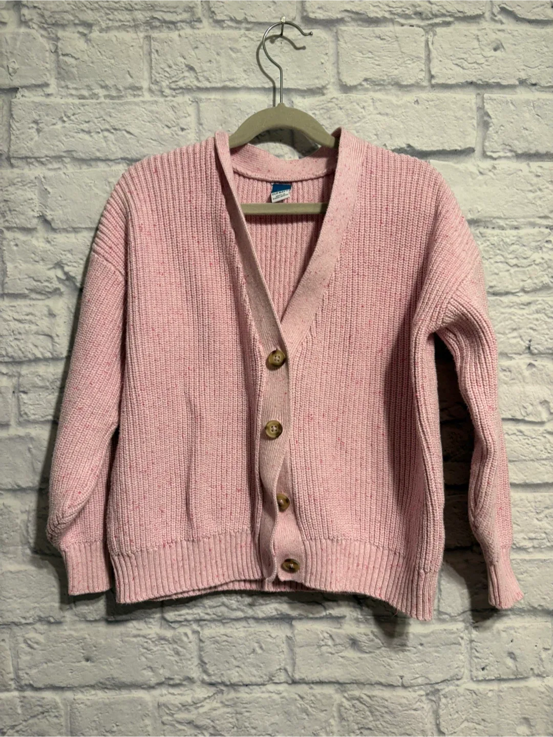 Old Navy Pink Knit Cardigan - Size M (8) thumbnail
